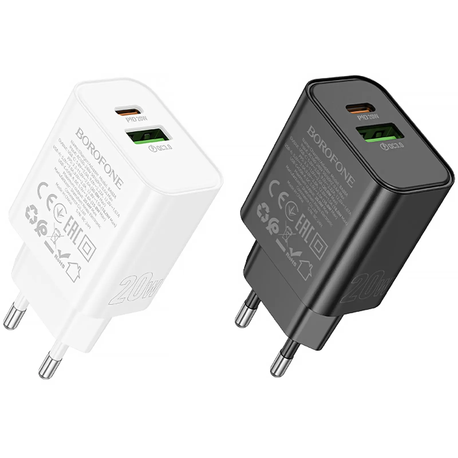 СЗУ Borofone BA88A Navy PD20W+QC3.0 (1USB-A/1C), купить оптом с доставкой