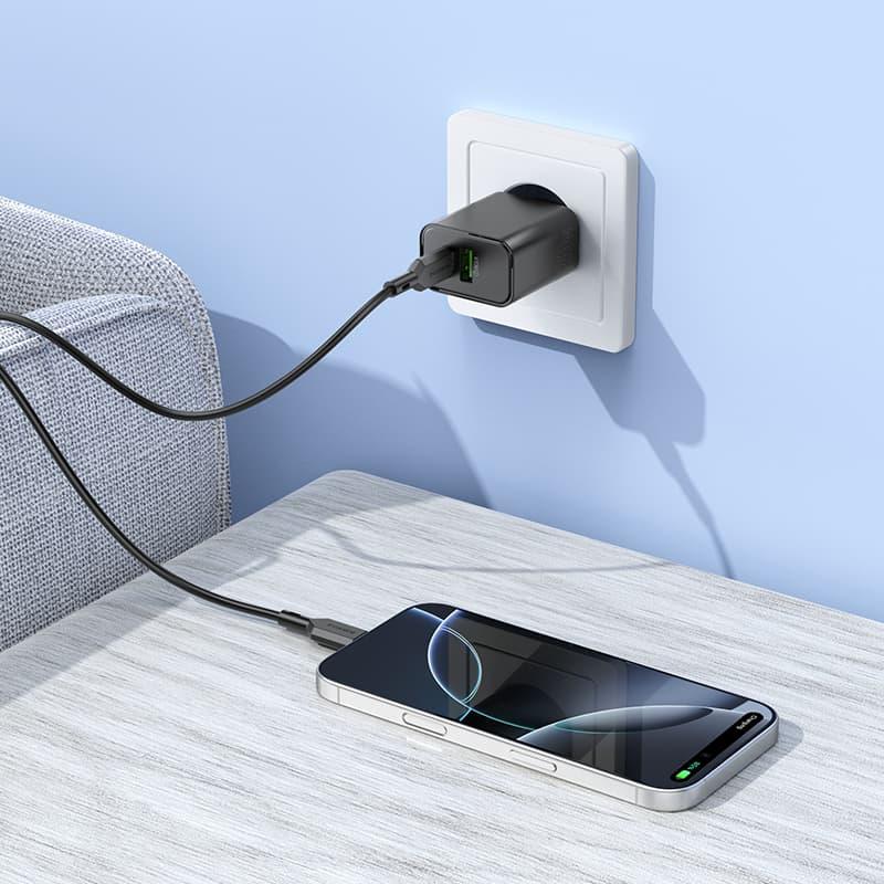 МЗП Borofone BA88A Navy PD20W+QC3.0 (1USB-A/1C) на малюнкі №4