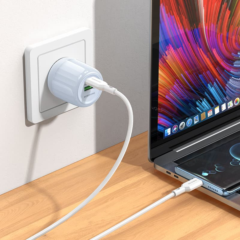 МЗП Borofone BA93A Lustrous PD20W+QC3.0 (1USB-A/1C) на малюнкі №3