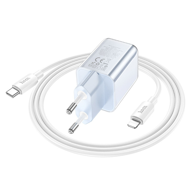 МЗП Hoco N47 Glorious PD30W (1USB-C) + кабель Type-C to Lightning на малюнкі №3