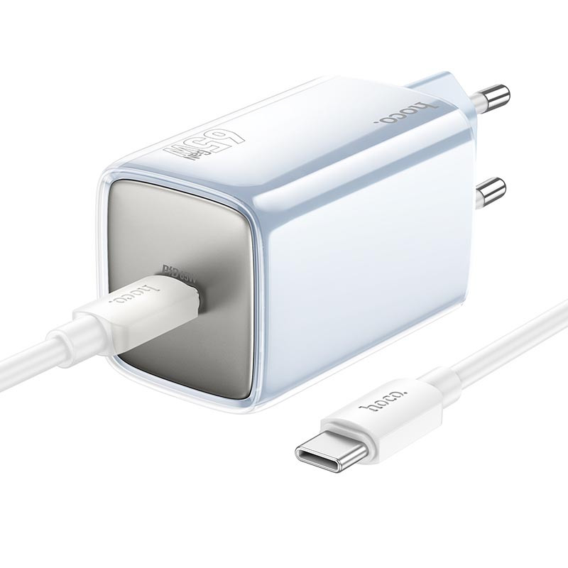 МЗП Hoco N48 Glorious PD65W (1USB-C) + кабель Type-C to Type-C на малюнкі №2