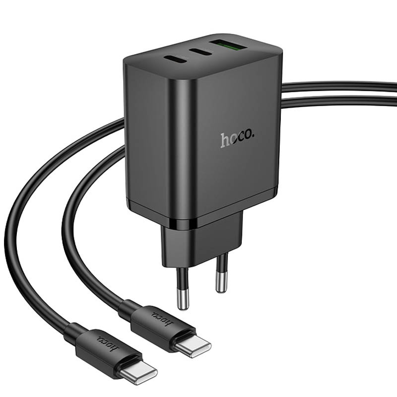 МЗП Hoco N51 Scenery PD65W (1USB-A/2C) + кабель Type-C to Type-C на малюнкі №3