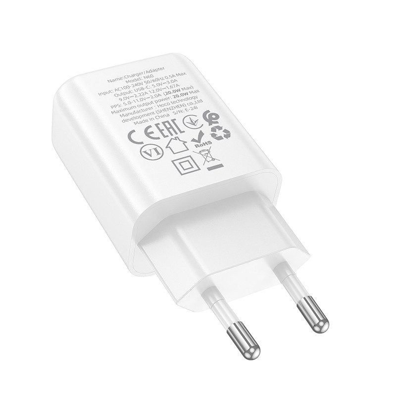 МЗП Hoco N60 Gentle PD20W (1USB-C) + кабель Type-C to Lightning на малюнкі №4