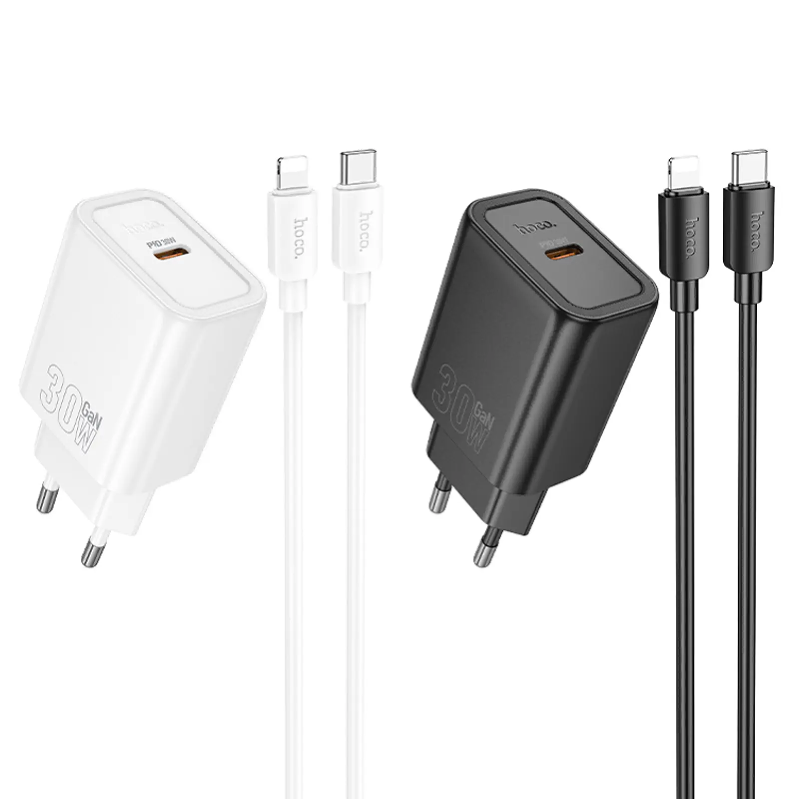 СЗУ Hoco N62 Gentle PD30W (1USB-C) + кабель Type-C to Lightning, купить оптом с доставкой