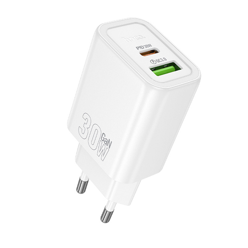 МЗП Hoco N63 Gentle PD30W+QC3.0 (1USB-A/1C) + кабель Type-C to Type-C на малюнкі №5