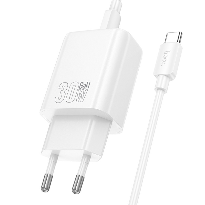 МЗП Hoco N62 Gentle PD30W (1USB-C) + кабель Type-C to Type-C на малюнкі №2