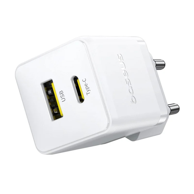 МЗП Baseus Palm Fast Charger 20W (1USB-A/1C) + кабель Type-C to Type-C (P10111608) на малюнкі №3