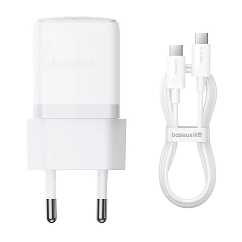 МЗП Baseus Palm Fast Charger 30W (1USB-C) + кабель Type-C to Type-C (P10111605113-01), Moon White, купити оптом з доставкою