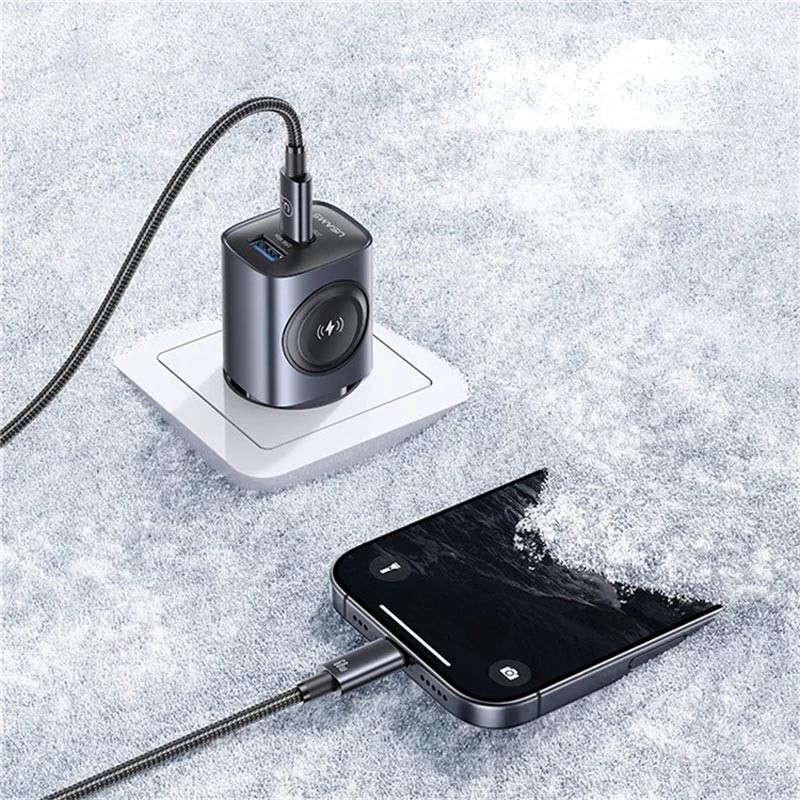 МЗП Usams US-CC293 T67 Multifunctional iWatch Charger 20W (1USB-A/1C) на малюнкі №7