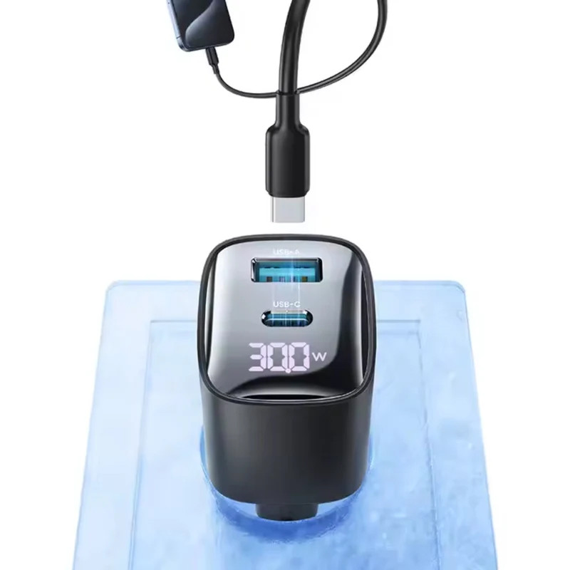 МЗП Usams US-CC229 GaN Digital Display XC Ser. 30W (1USB-A/1C) на малюнкі №2