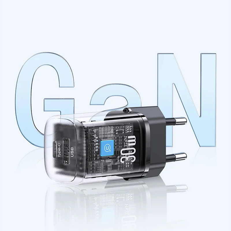 МЗП Usams US-CC254 GaN HC Ser. 30W (1USB-A/1C) на малюнкі №4