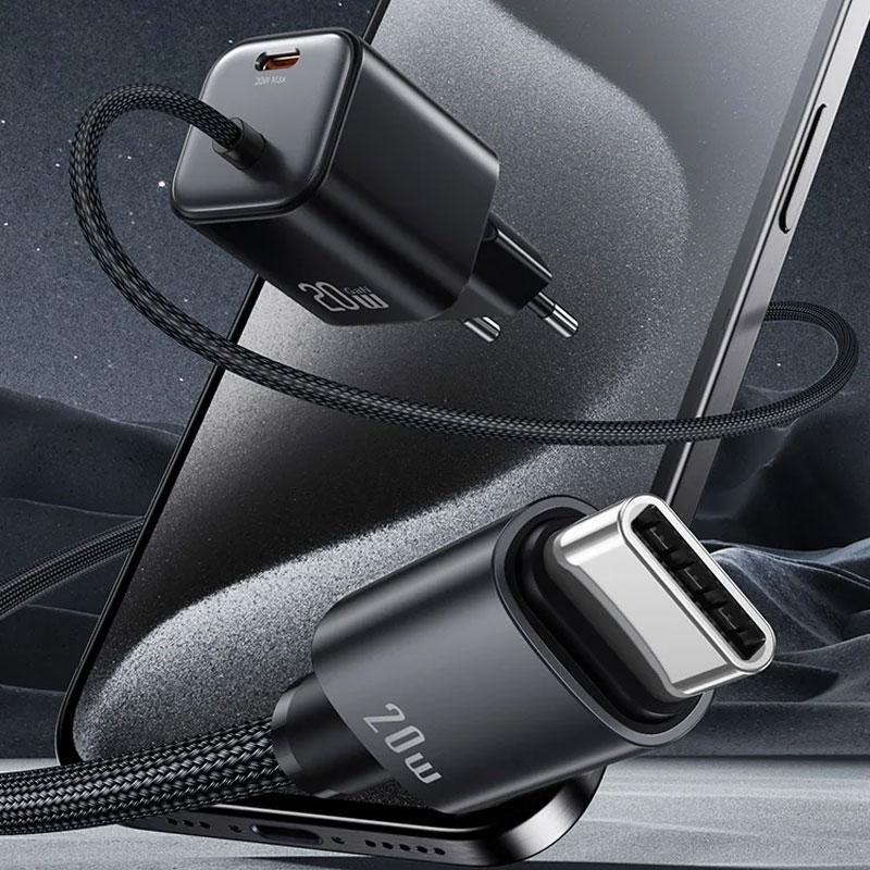 МЗП Usams US-CC261 GaN JC Ser. 20W (2USB-C) + кабель Type-C to Type-C на малюнкі №2