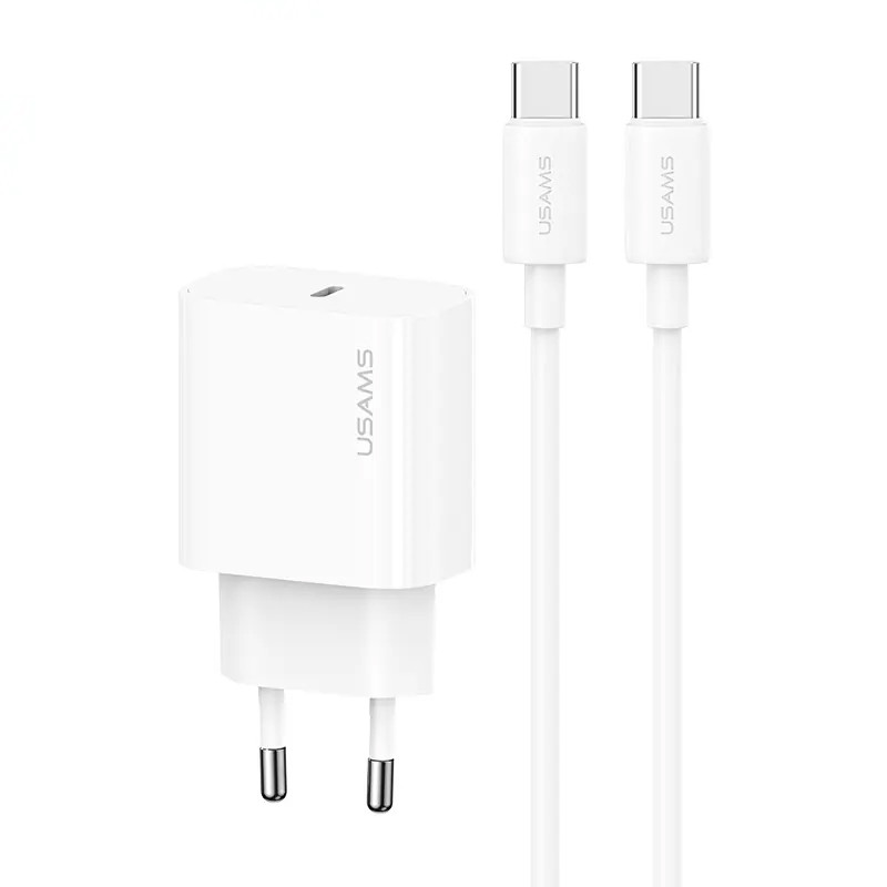 МЗП Usams US-CC226 Kit-Yi Ser. 20W (1USB-C) + кабель Type-C to Type-C на малюнкі №1