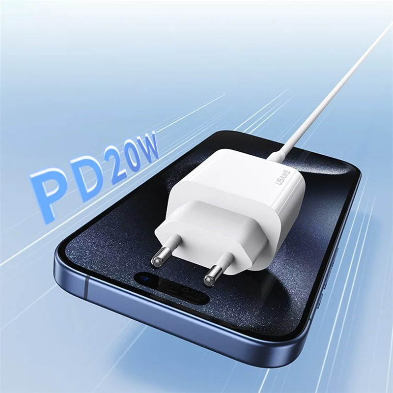 МЗП Usams US-CC226 Kit-Yi Ser. 20W (1USB-C) + кабель Type-C to Lightning на малюнкі №4