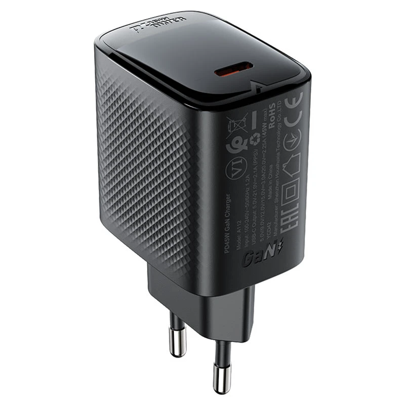 МЗП Acefast A112 GaN PD45W (1USB-C), купити оптом з доставкою