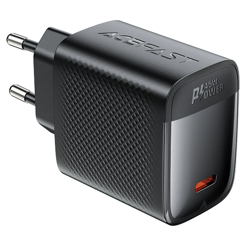 МЗП Acefast A112 GaN PD45W (1USB-C), Black 2, купити оптом з доставкою