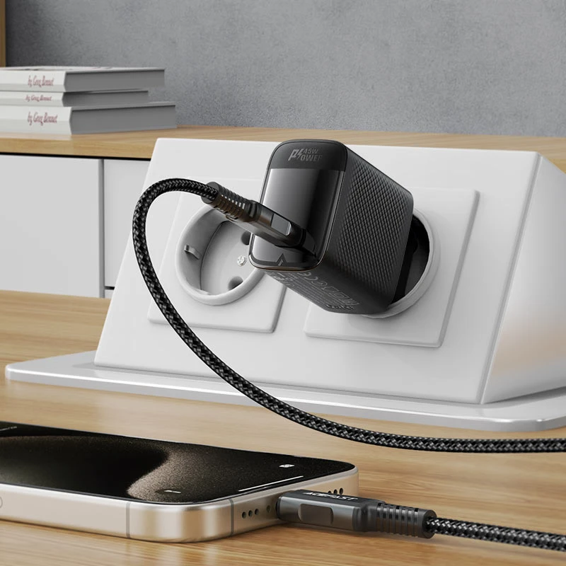 МЗП Acefast A112 GaN PD45W (1USB-C), Black 3, купити оптом з доставкою