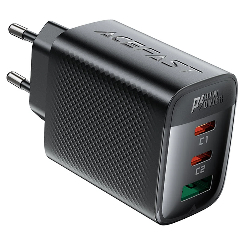 МЗП Acefast A108 GaN PD67W (1USB-A/2C), Black 2, купити оптом з доставкою