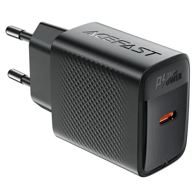 МЗП Acefast A104 GaN PD25W (1USB-C), Black, купити оптом з доставкою