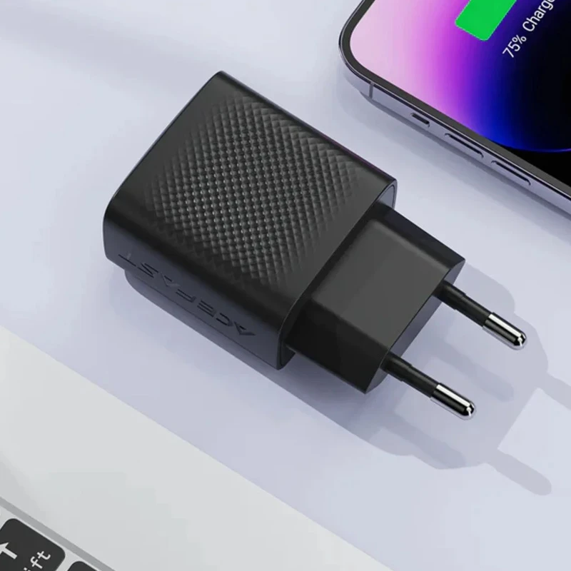 МЗП Acefast A104 GaN PD25W (1USB-C), Black 5, купити оптом з доставкою