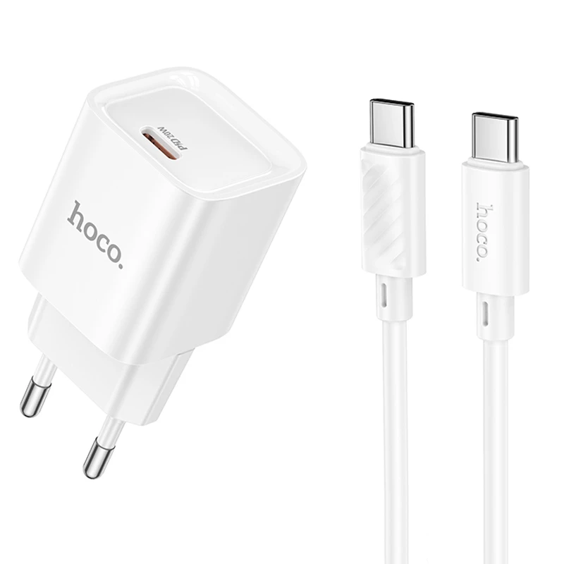 СЗУ Hoco C146A Charm PD20W (1USB-C) + кабель Type-C to Type-C, купить оптом с доставкой