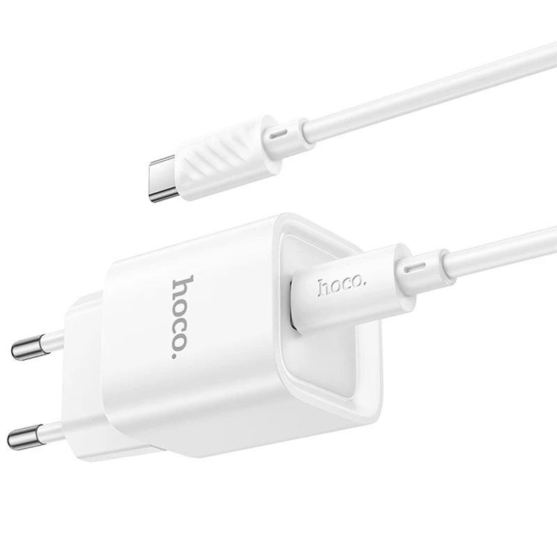 СЗУ Hoco C146A Charm PD20W (1USB-C) + кабель Type-C to Type-C, White 5, купить оптом с доставкой