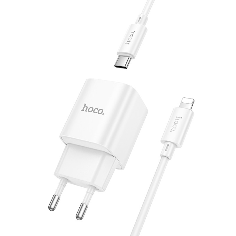 МЗП Hoco C146A Charm PD20W (1USB-C) + кабель Type-C to Lightning на малюнкі №3