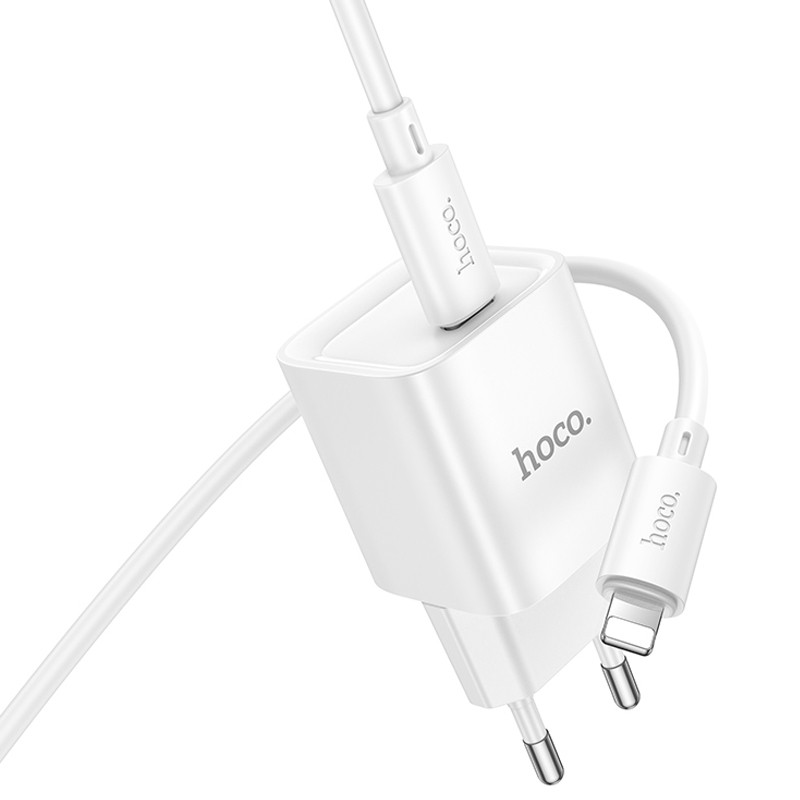 МЗП Hoco C146A Charm PD20W (1USB-C) + кабель Type-C to Lightning на малюнкі №4