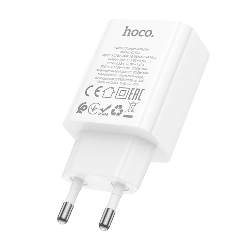 МЗП Hoco C143A Benefit PD20W (1USB-C) на малюнкі №3