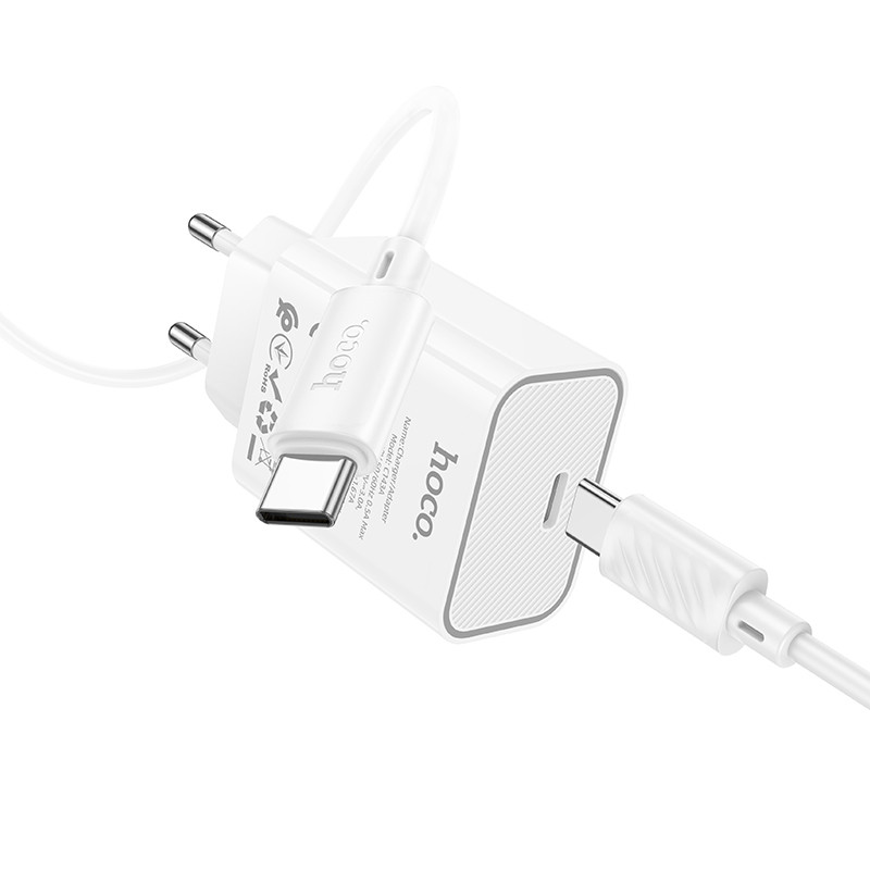 МЗП Hoco C143A Benefit PD20W (1USB-C) + кабель Type-C to Type-C на малюнкі №5