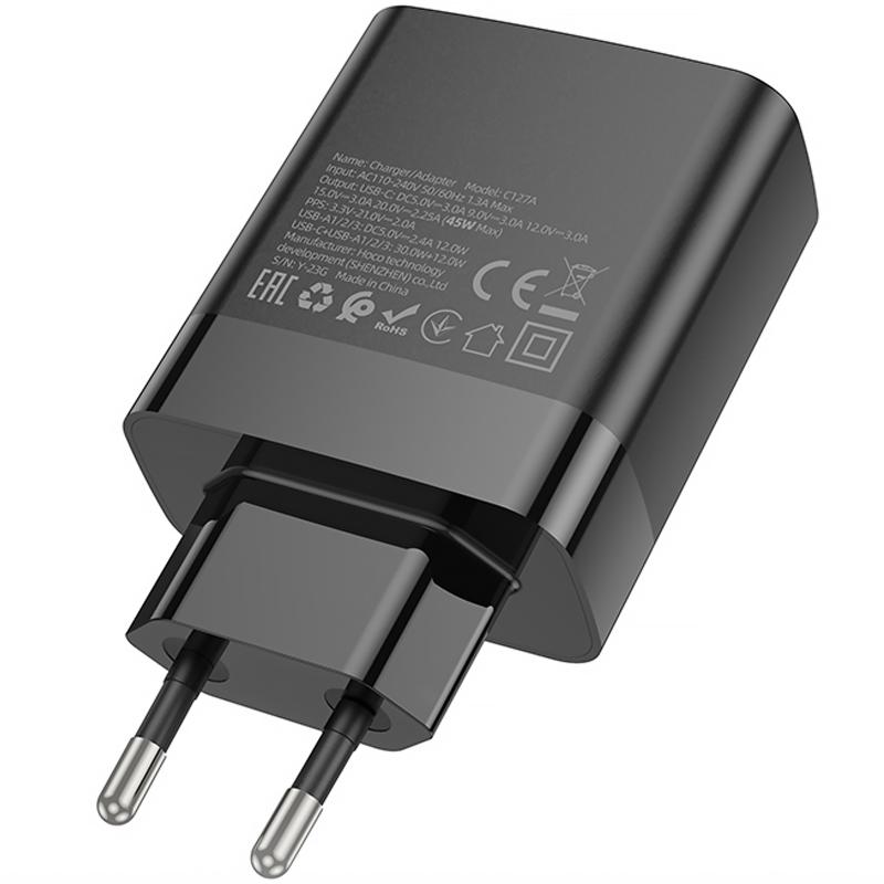 МЗП Hoco C127A Intelligent PD45W (3USB-A/1C) на малюнкі №7