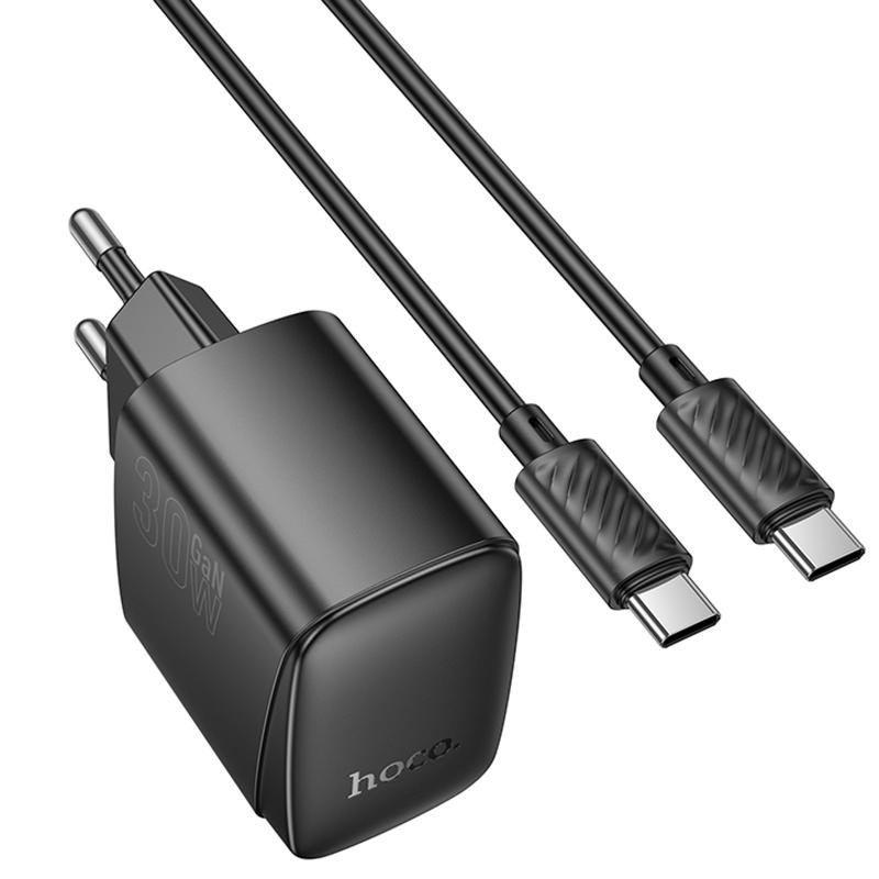 МЗП Hoco CS61A Bright PD30W+QC3.0 (1USB-A/1C) + кабель Type-C to Type-C на малюнкі №2