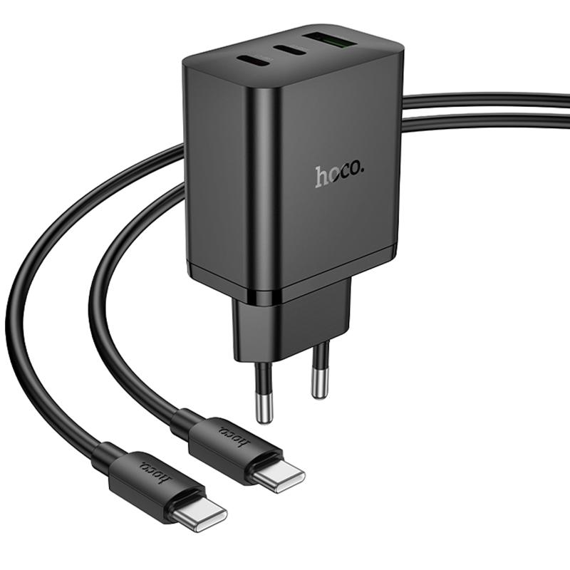 МЗП Hoco N50 Scenery PD45W (1USB-A/2C) + кабель Type-C to Type-C на малюнкі №3