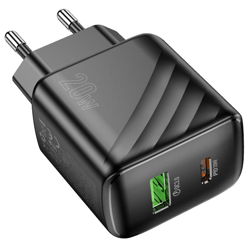 МЗП Hoco CS25A Rico PD20W+QC3.0 (1USB-A/1C) на малюнкі №3