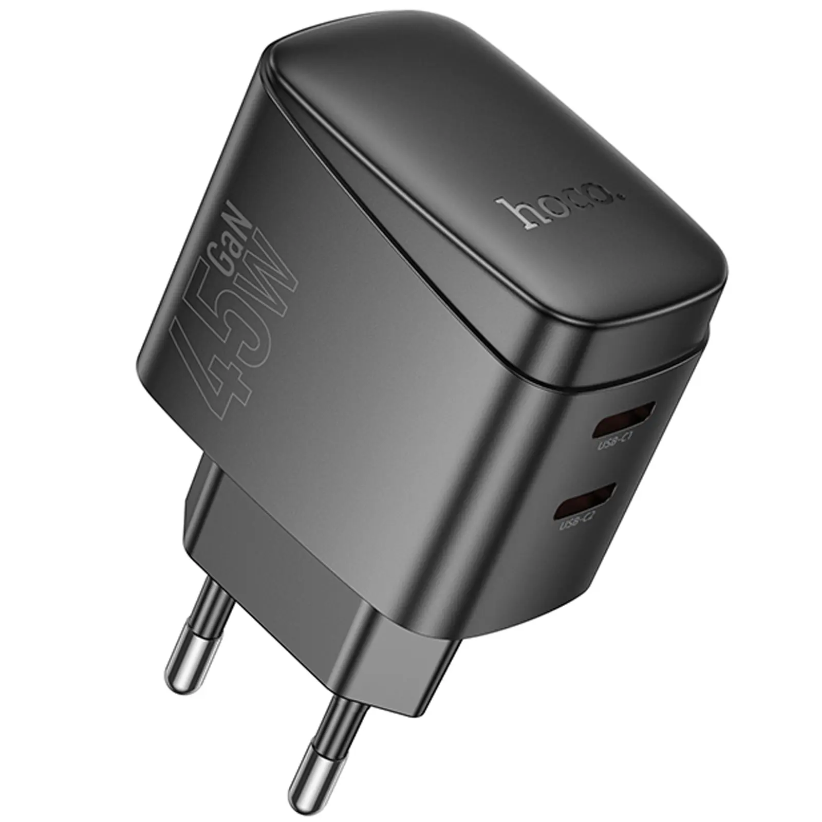 СЗУ Hoco CS62A Bright PD45W (2USB-C), Black, купить оптом с доставкой