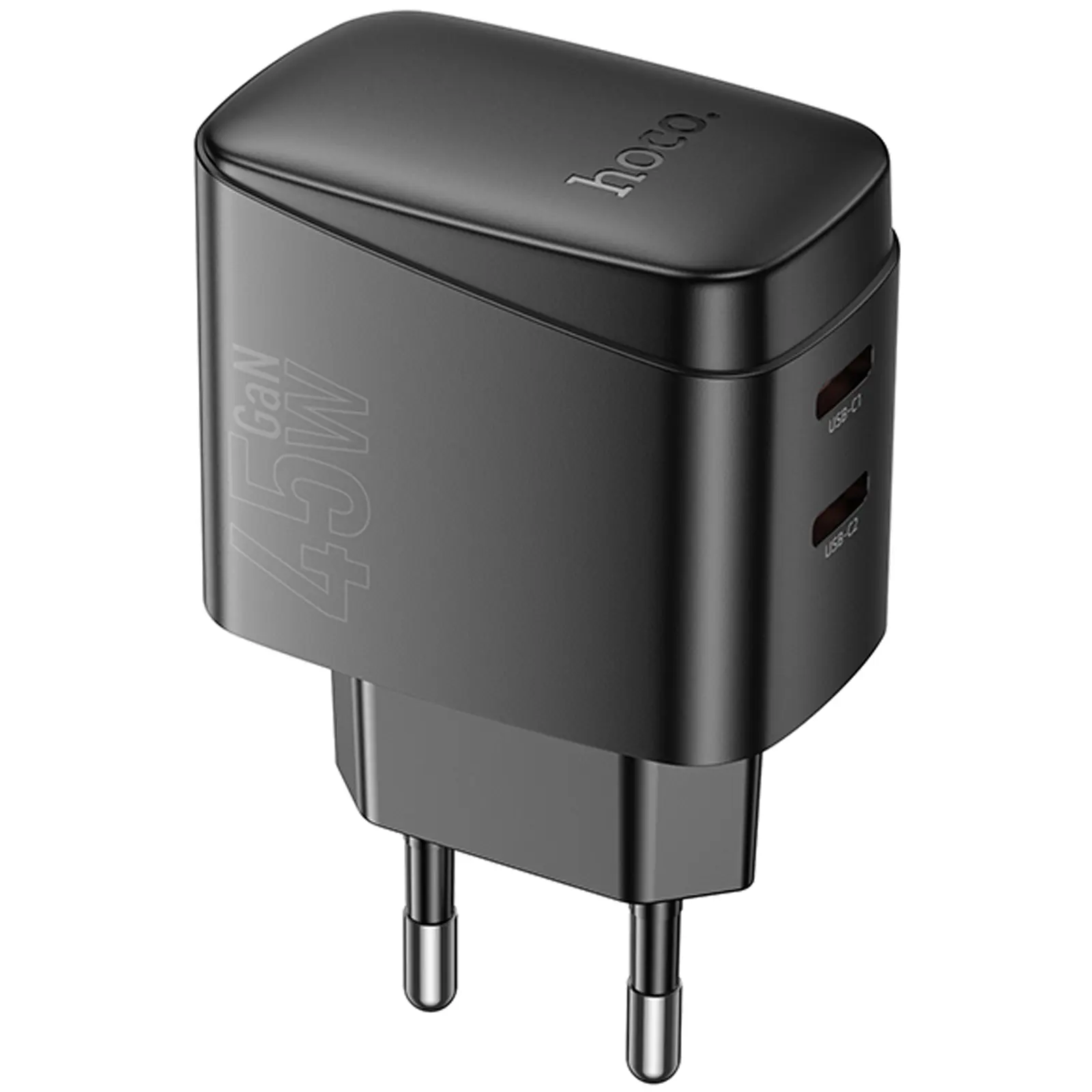 СЗУ Hoco CS62A Bright PD45W (2USB-C), Black 3, купить оптом с доставкой