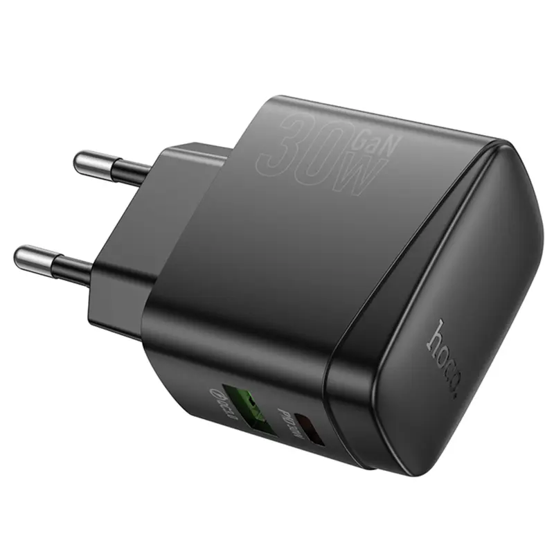 МЗП Hoco CS61A Bright PD30W+QC3.0 (1USB-A/1C), Black 2, купити оптом з доставкою