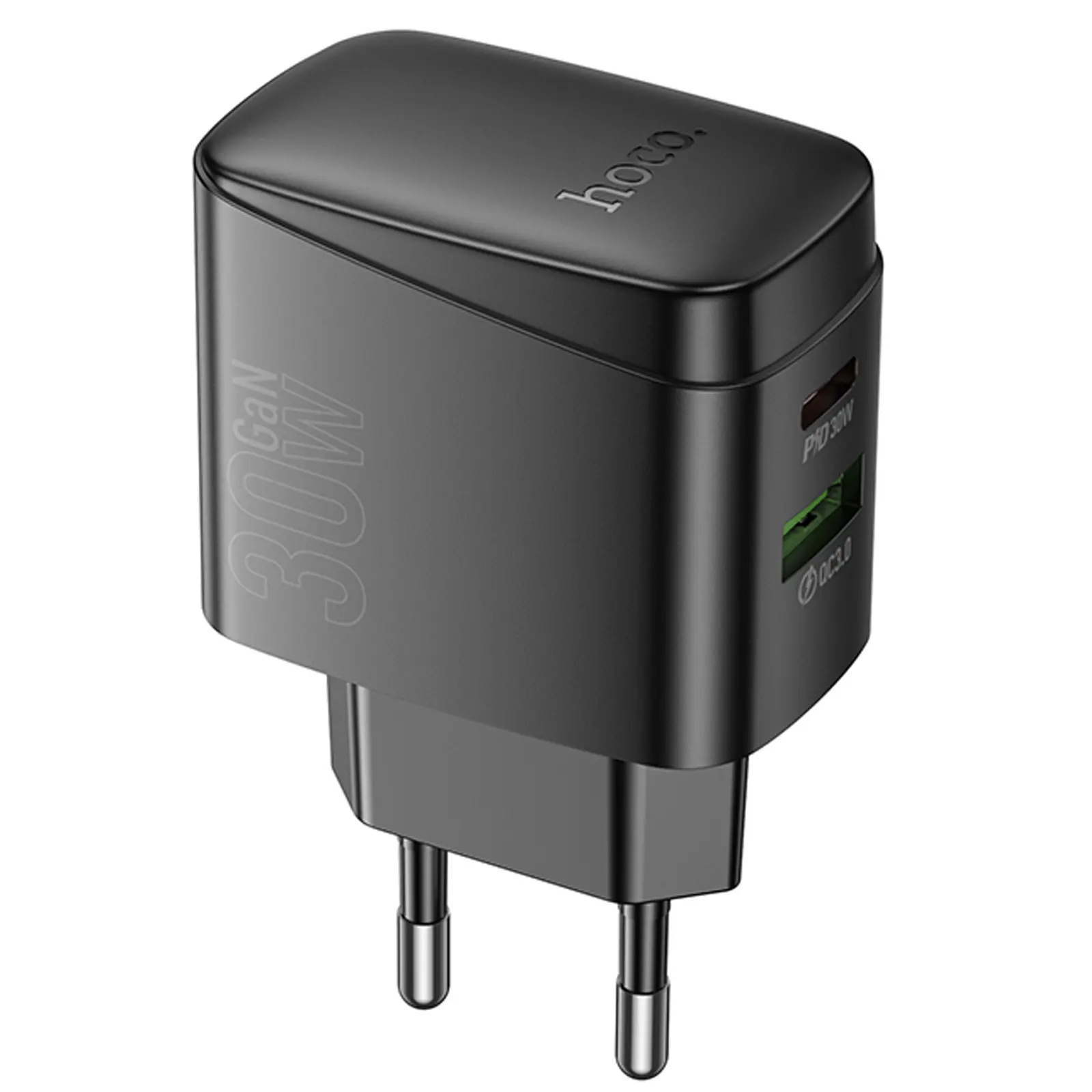 МЗП Hoco CS61A Bright PD30W+QC3.0 (1USB-A/1C), Black 3, купити оптом з доставкою