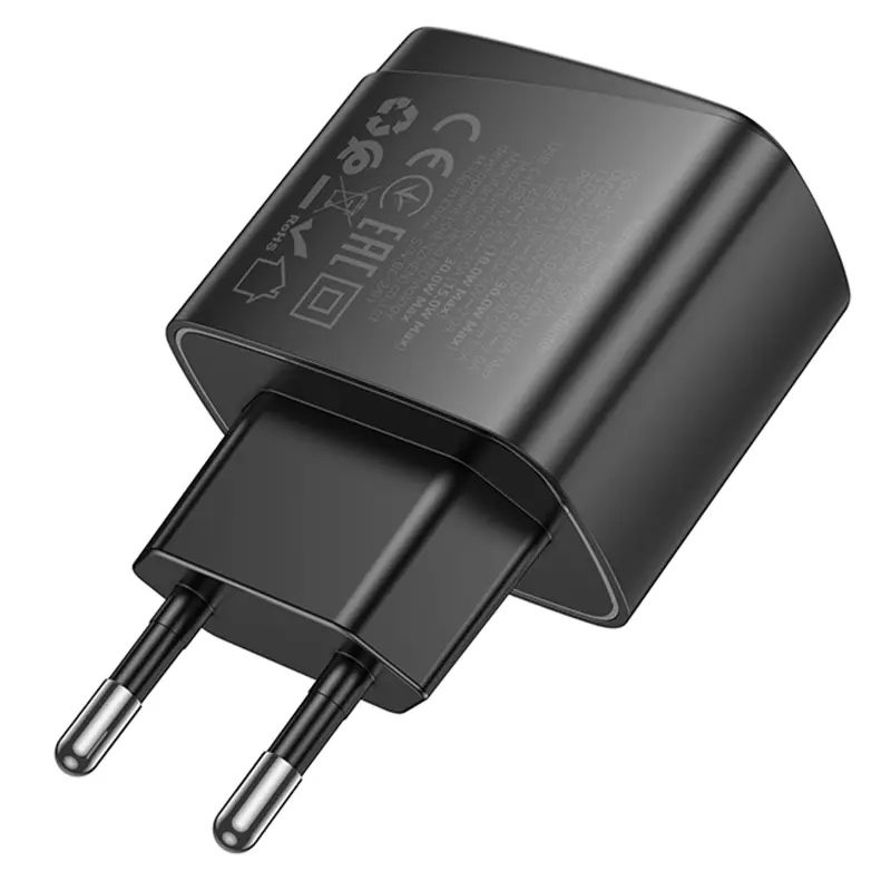 МЗП Hoco CS61A Bright PD30W+QC3.0 (1USB-A/1C), Black 4, купити оптом з доставкою