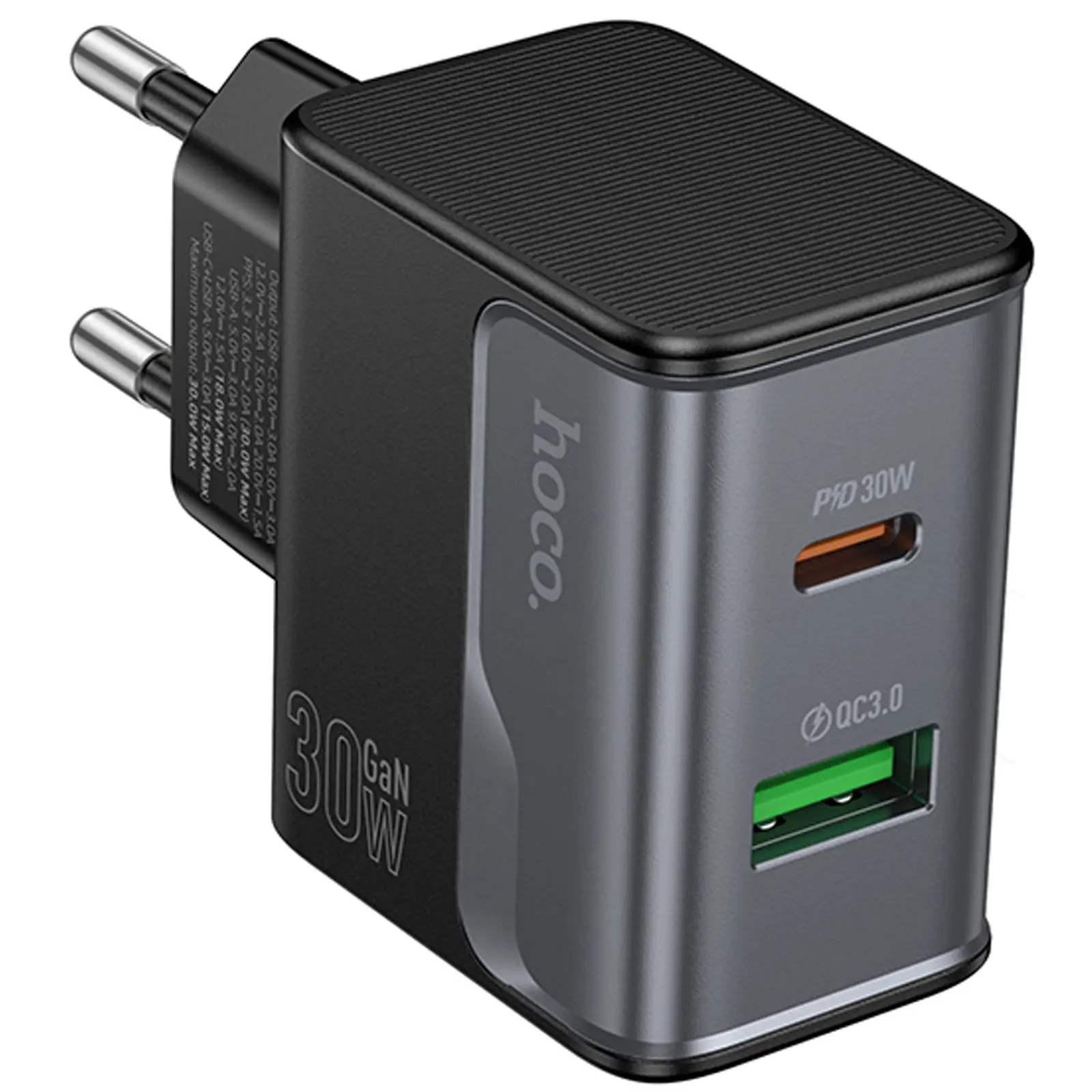 СЗУ Hoco CS73A Star Speed PD30W+QC3.0 (1USB-A/1C), Midnight Black 1, купить оптом с доставкой