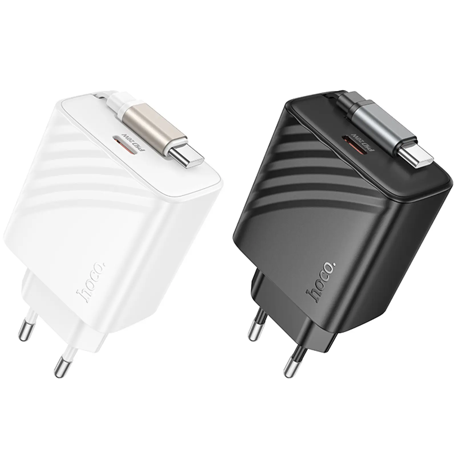 МЗП Hoco N57 Full PD20W with retractable cable Type-C (2USB-C), купити оптом з доставкою
