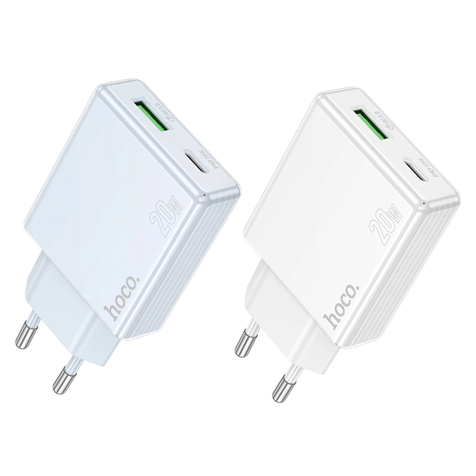 СЗУ Hoco C142A Direct PD20W+QC3.0 (1USB-A/1C), купить оптом с доставкой