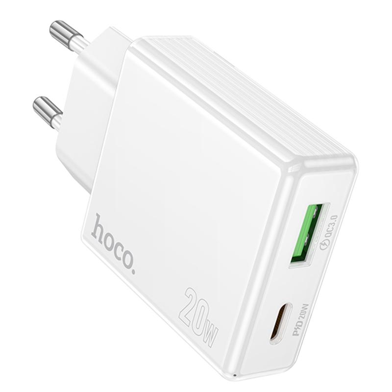 МЗП Hoco C142A Direct PD20W+QC3.0 (1USB-A/1C) на малюнкі №2