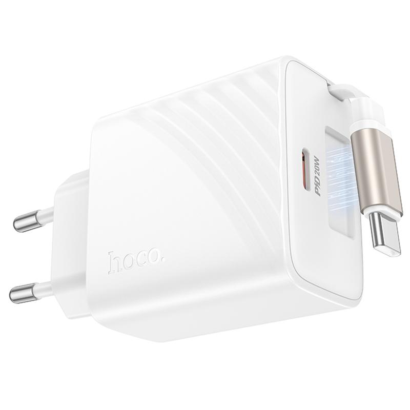 МЗП Hoco N57 Full PD20W with retractable cable Type-C (2USB-C) на малюнкі №2