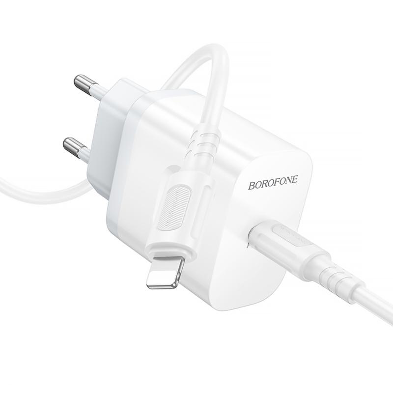 МЗП Borofone BA99A Breeze PD20W (1USB-C) + кабель Type-C to Lightning на малюнкі №2