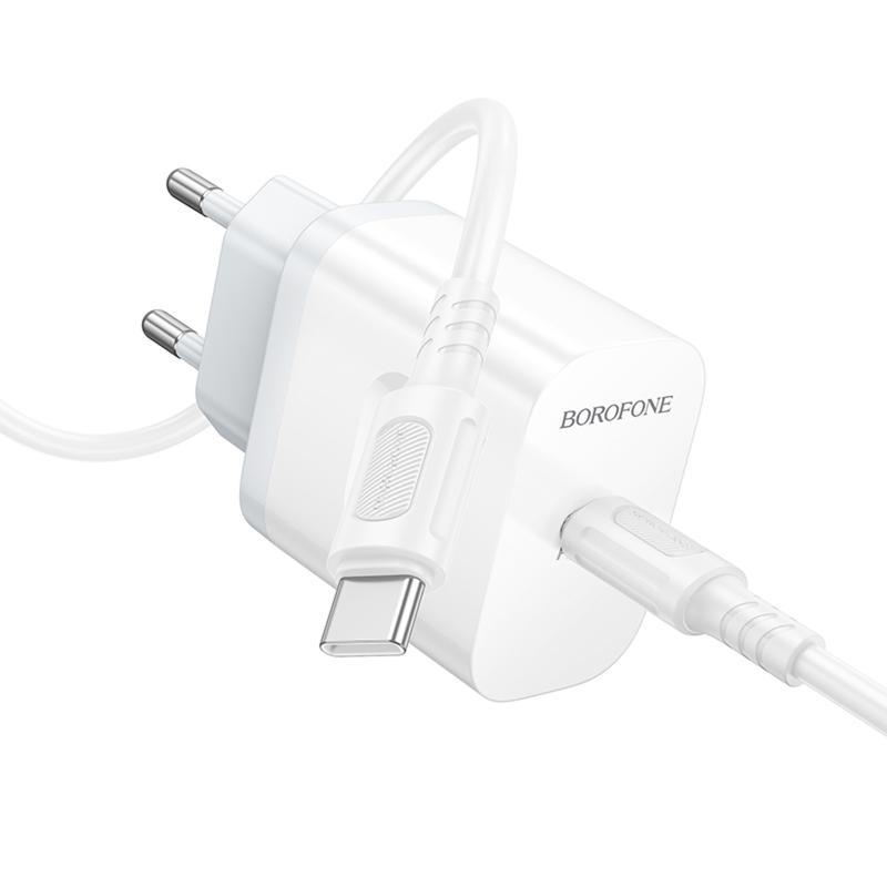 МЗП Borofone BA99A Breeze PD20W (1USB-C) + кабель Type-C to Type-C на малюнкі №2