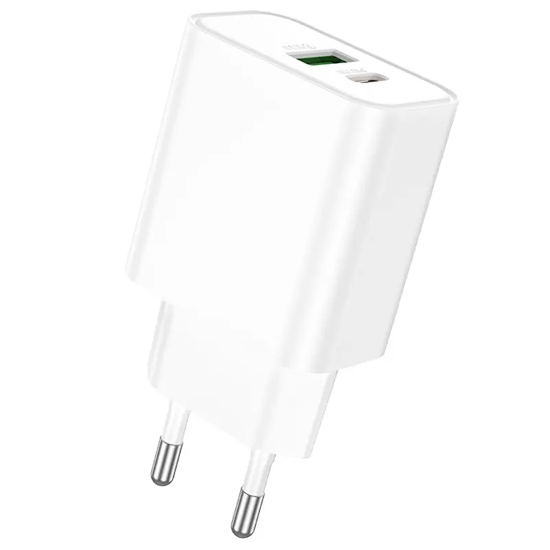 СЗУ Borofone BA88A Navy PD20W+QC3.0 (1USB-A/1C), White 1, купить оптом с доставкой