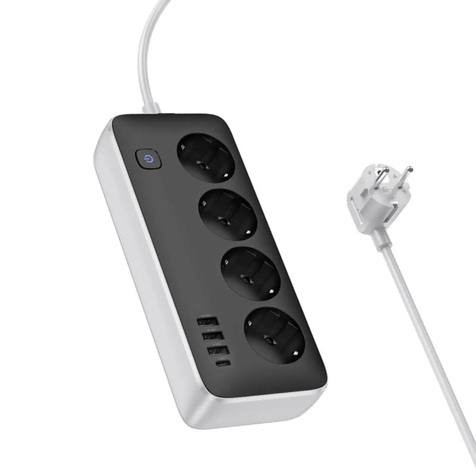 Подовжувач Hoco AC21 Sunlight 4-bit (1C/3A/4xSocket) (1.5m), White 2, купити оптом з доставкою