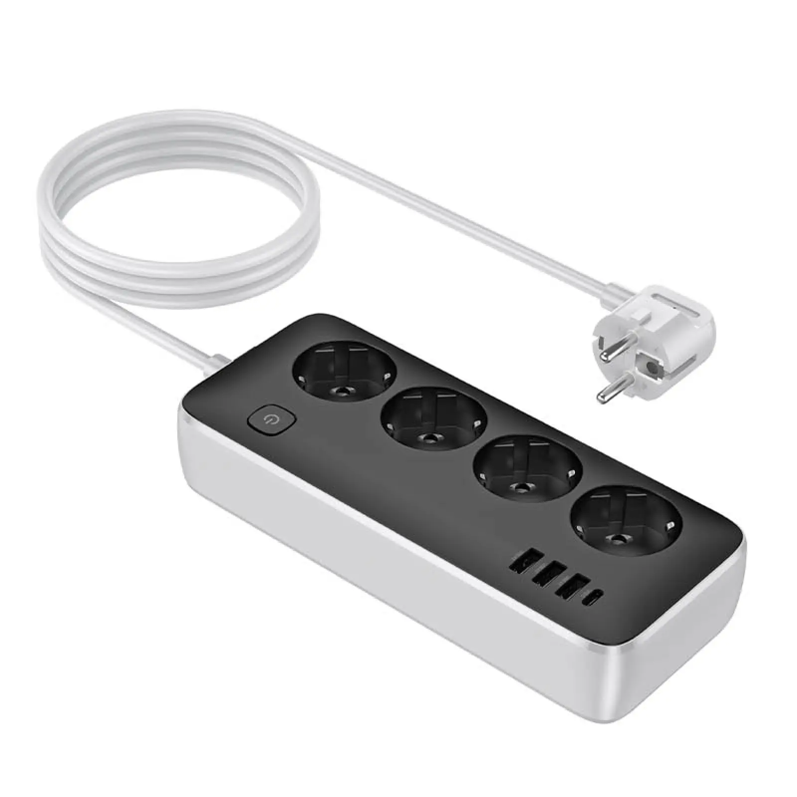 Подовжувач Hoco AC21 Sunlight 4-bit (1C/3A/4xSocket) (1.5m), White 3, купити оптом з доставкою