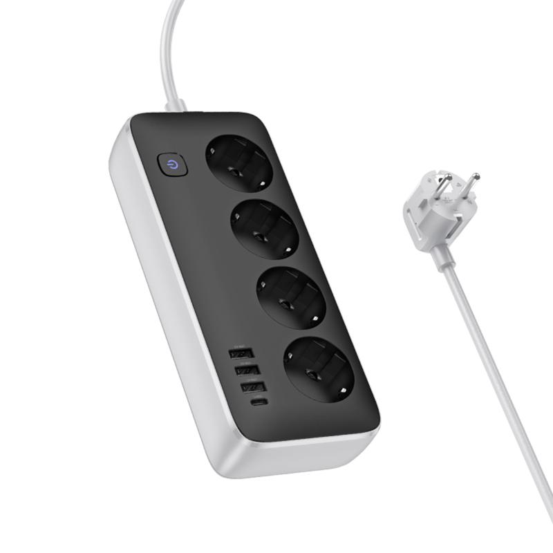 Удлинитель Hoco AC21 Sunlight 4-bit (1C/3A/4xSocket) (3m) на картинке №3